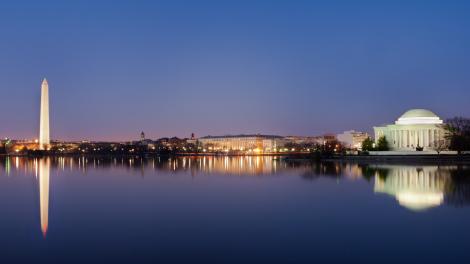 华盛顿特区夜色中的国家广场 华盛顿特区夜色中的国家广场