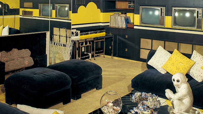 Three television sets in the TV Room at Graceland Three television sets in the TV Room at Graceland
