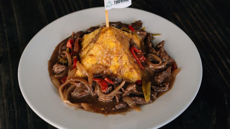 Toro Verde 餐厅供应的 Mofongo,一种波多黎各主食 Toro Verde 餐厅供应的 Mofongo,一种波多黎各主食
