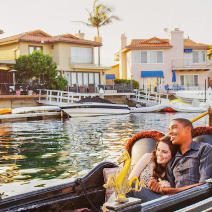 A romantic gondola ride through Huntington Harbour A romantic gondola ride through Huntington Harbour