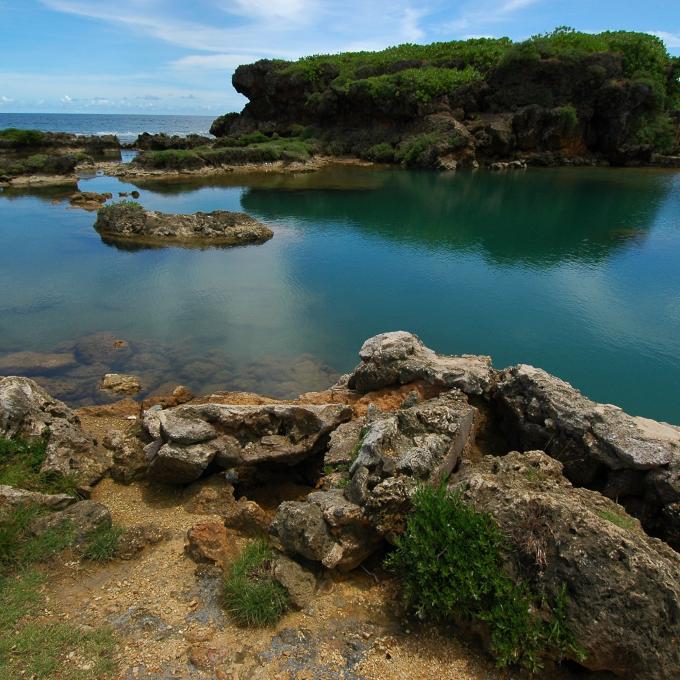 Overlooking Inarajan’s natural pool in Guam Overlooking Inarajan’s natural pool in Guam