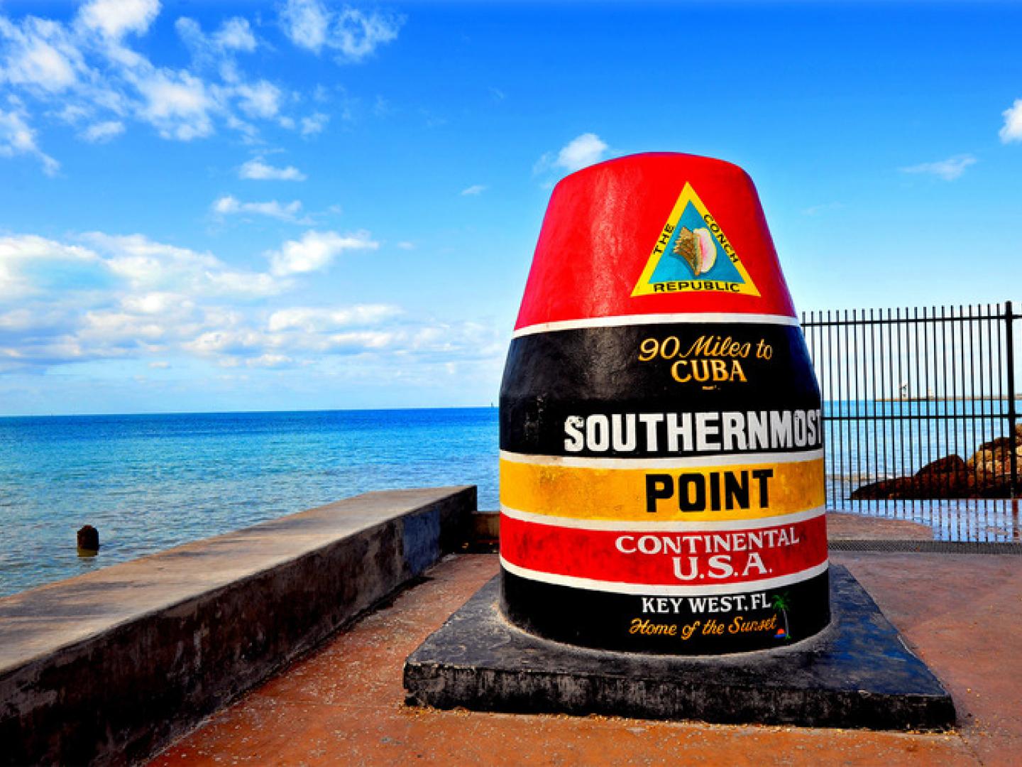 佛罗里达州,基维斯特的最南端浮标 佛罗里达州,基维斯特的最南端浮标