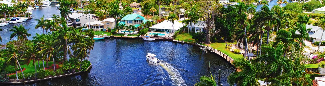 鸟瞰佛罗里达州罗德岱堡 鸟瞰佛罗里达州罗德岱堡